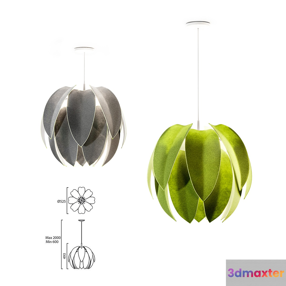 Fixture Leds-C4 LEAF 3D Max