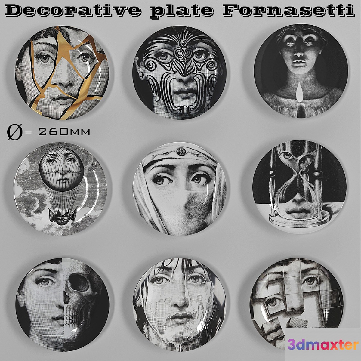 Decorative plate Fornasetti