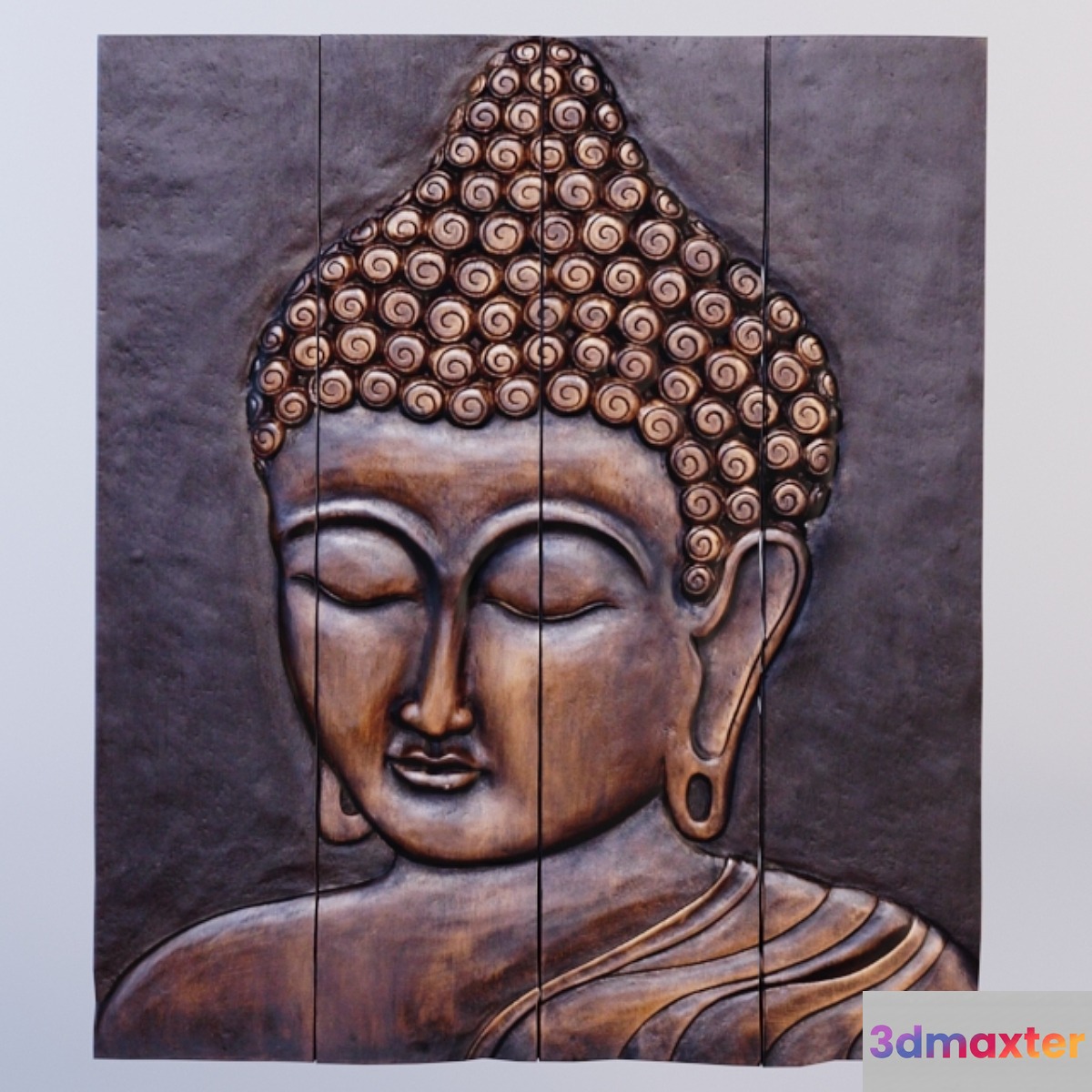 Wood Buddha Face Wall Decor