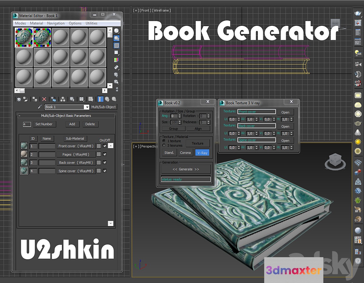 Book generator v0.2 3D Max