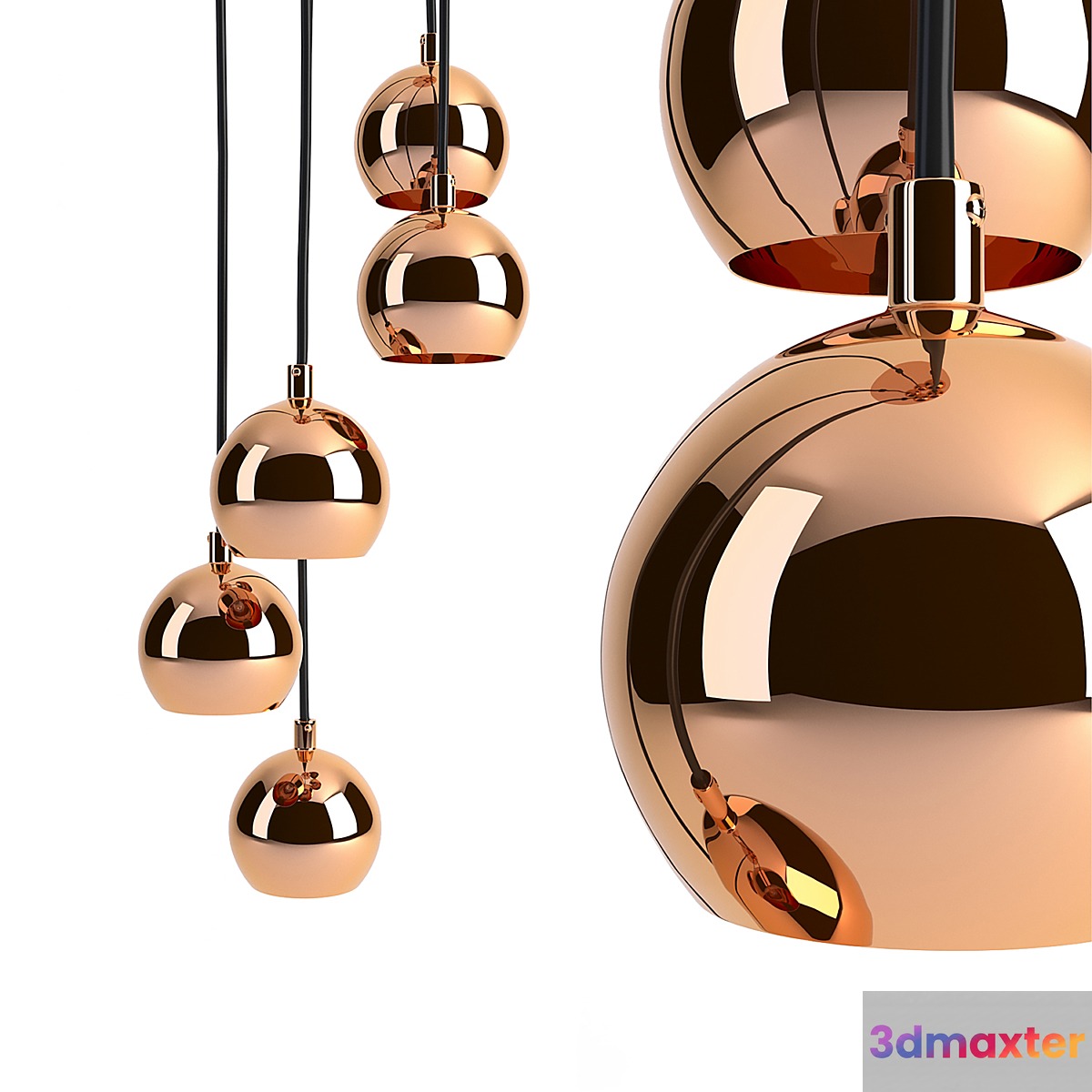 Austin Cluster Pendant 3D Max