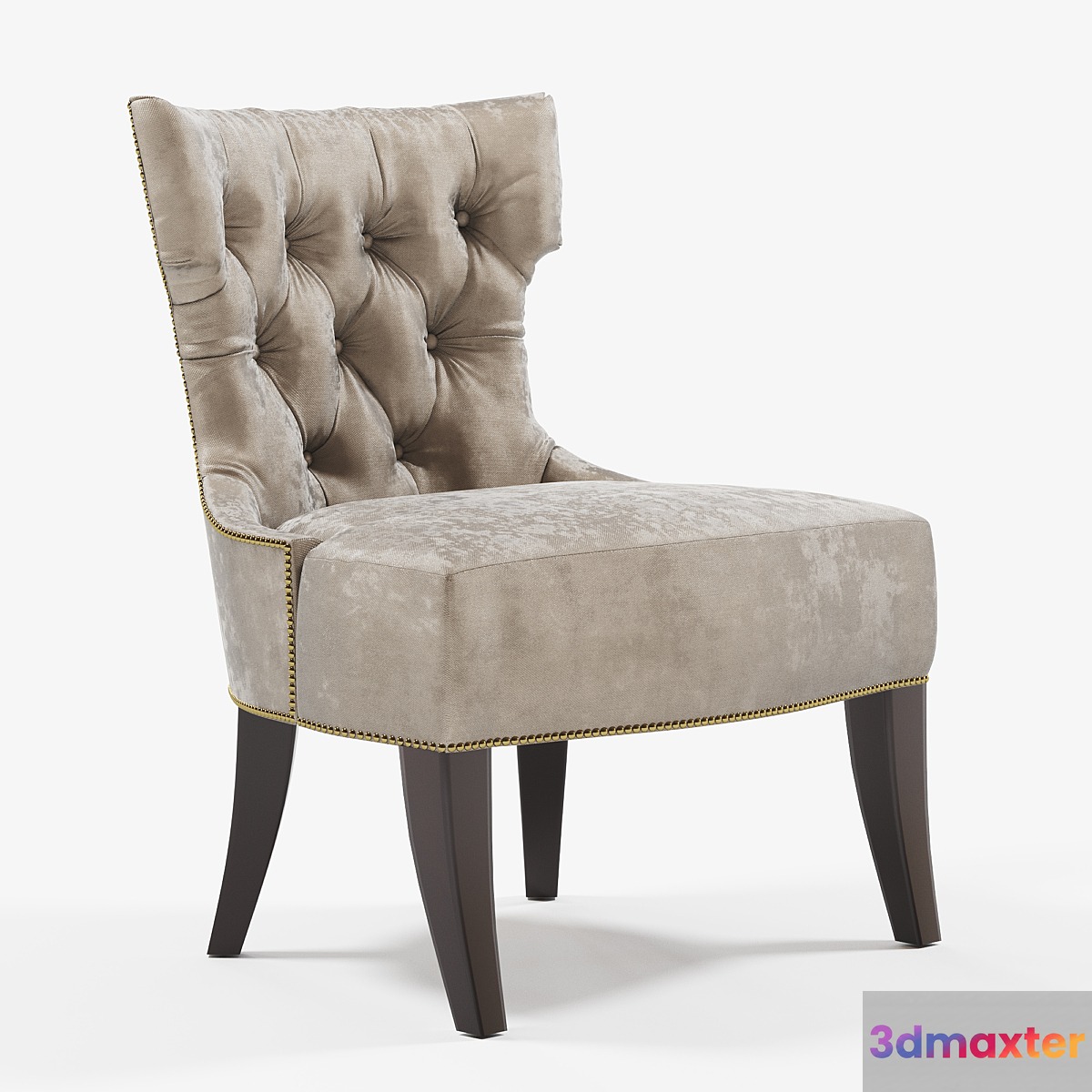 Baker TUFTED BACK LOUNGE CHAIR 3D Max