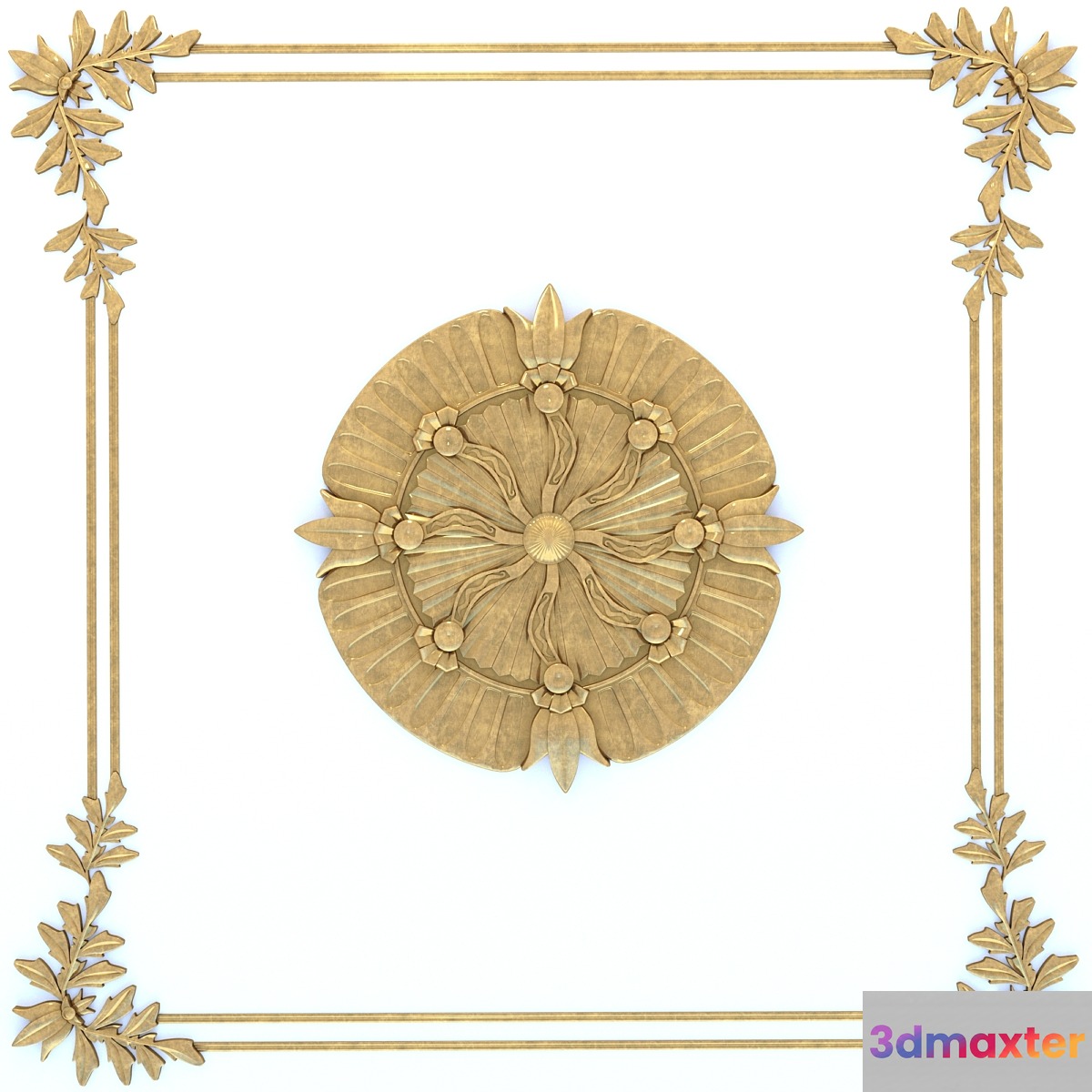 Decor. Power socket. Stucco molding. - No.2 3D Max