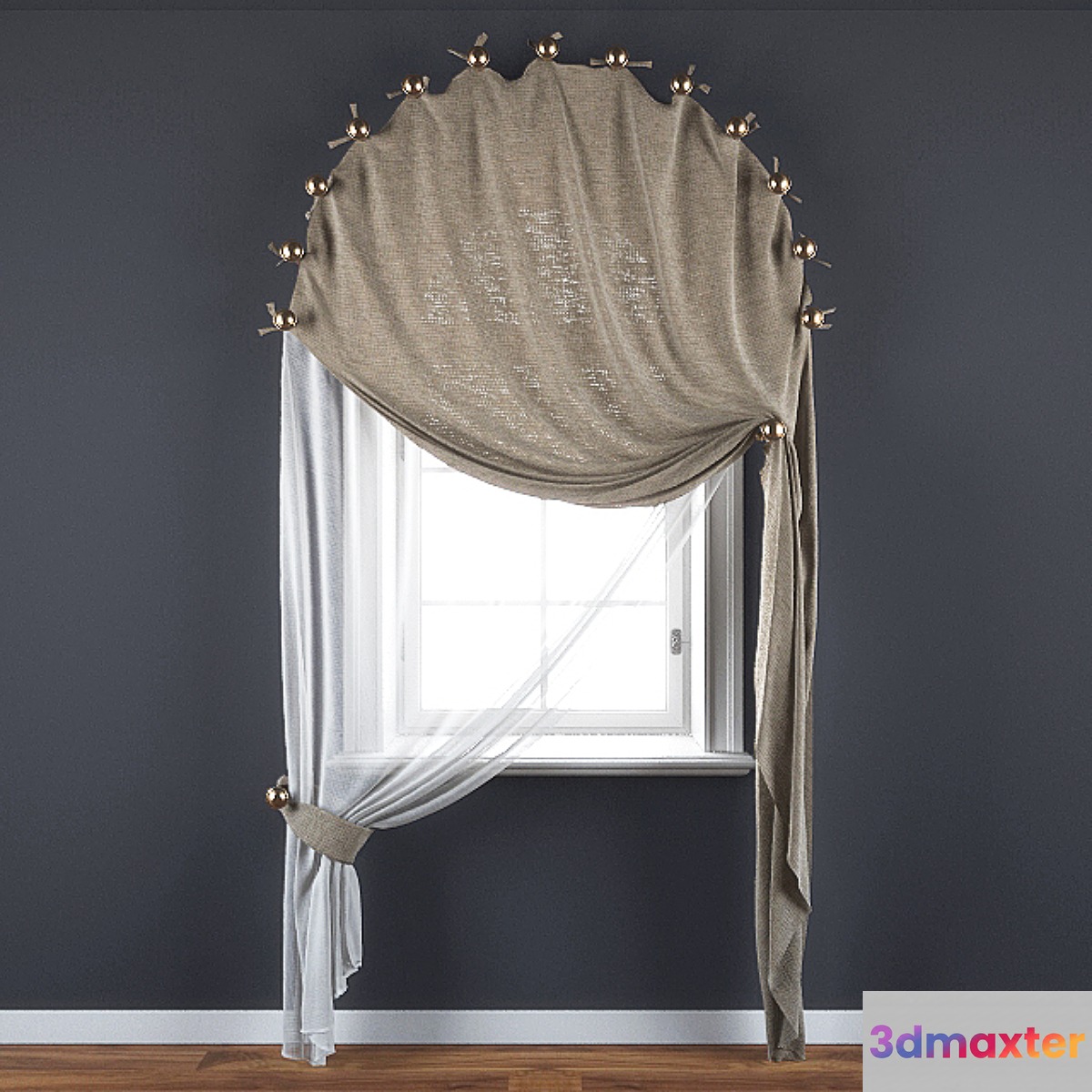 Curtain for the arched window