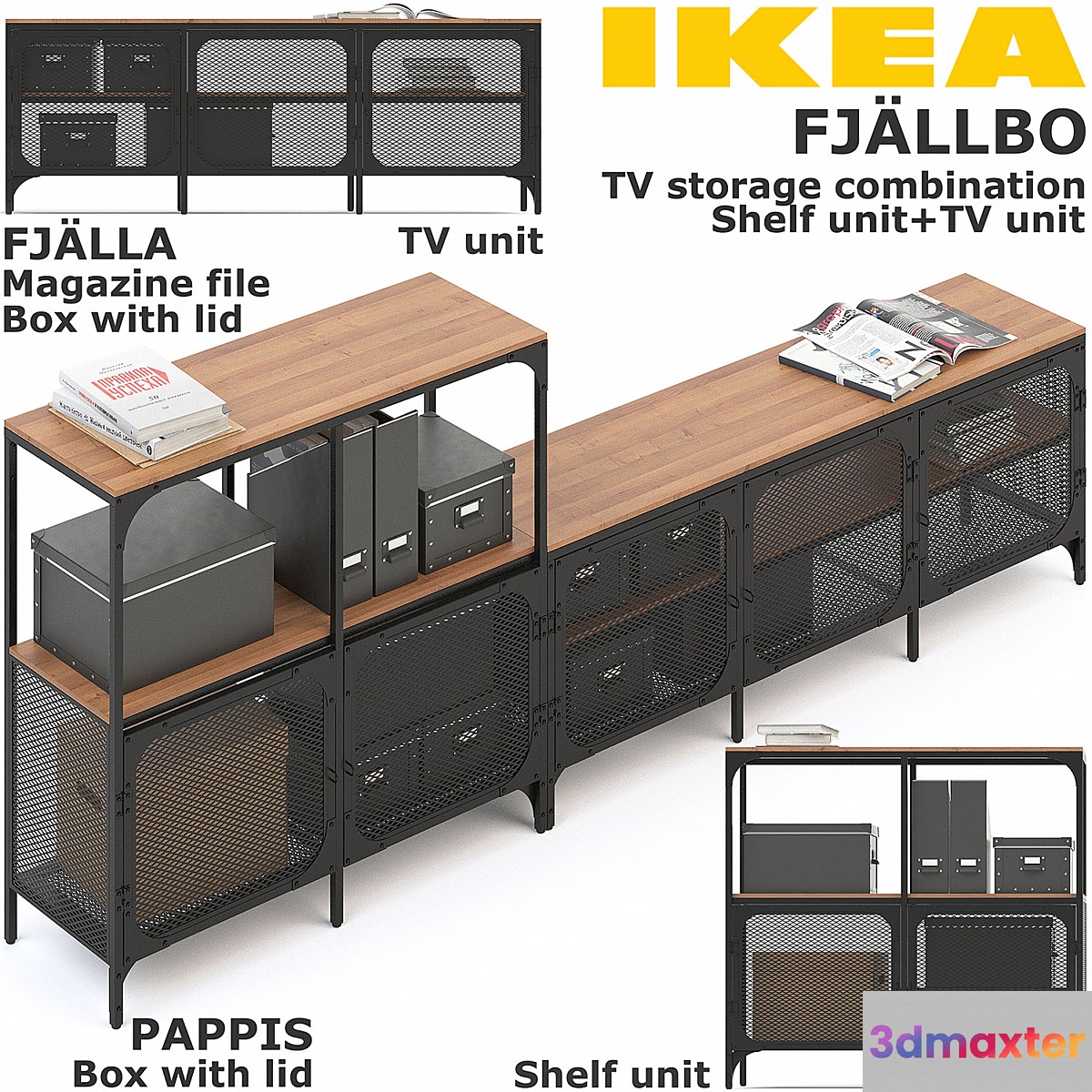FJALLBO (FIELLBO) TV STORAGE COMBINATION 3D Max