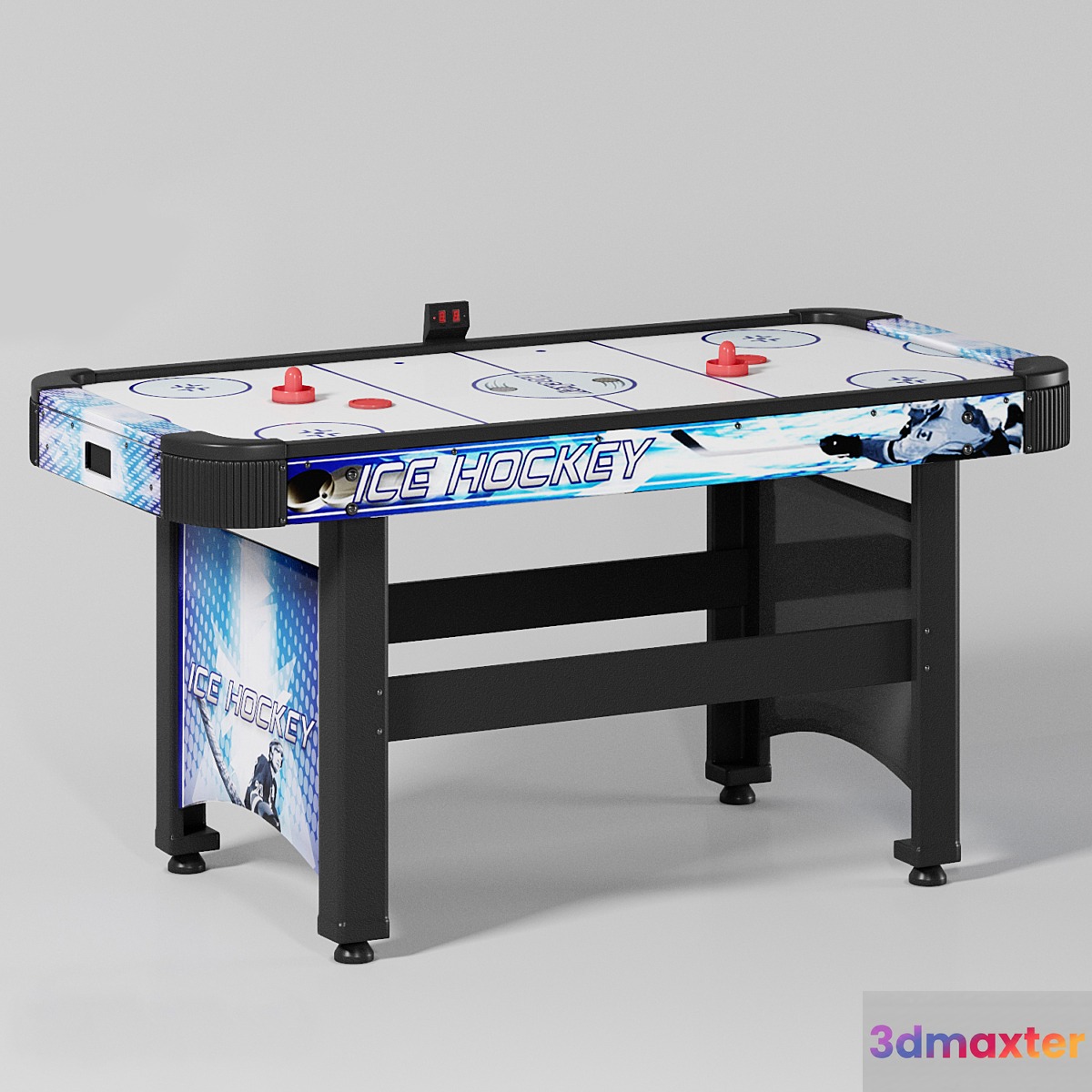 Hathaway Face-Off 5 ft. Air Hockey Table with Electronic Scoring 3D Max