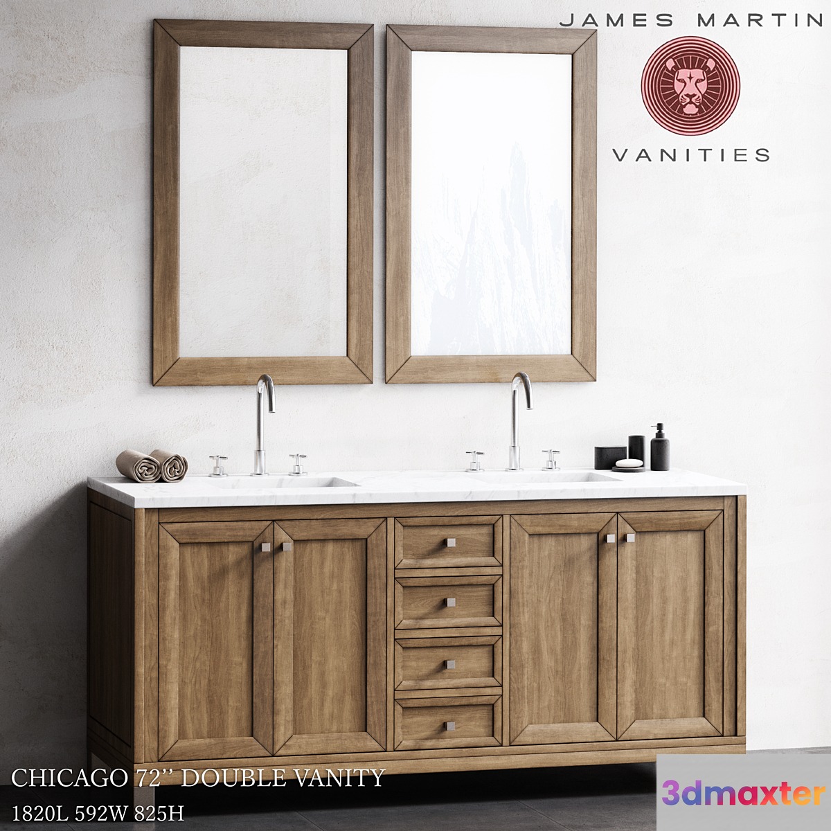 Chicago 72 double vanity 3D Max