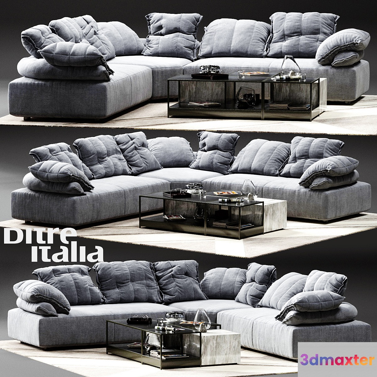 Ditre Italia Flick-Flack Corner Sofa - No.2 3D Max