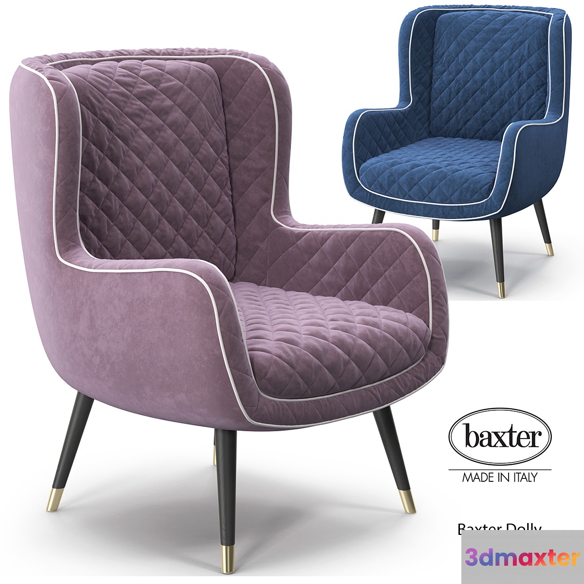 Baxter Dolly armchair 3D Max