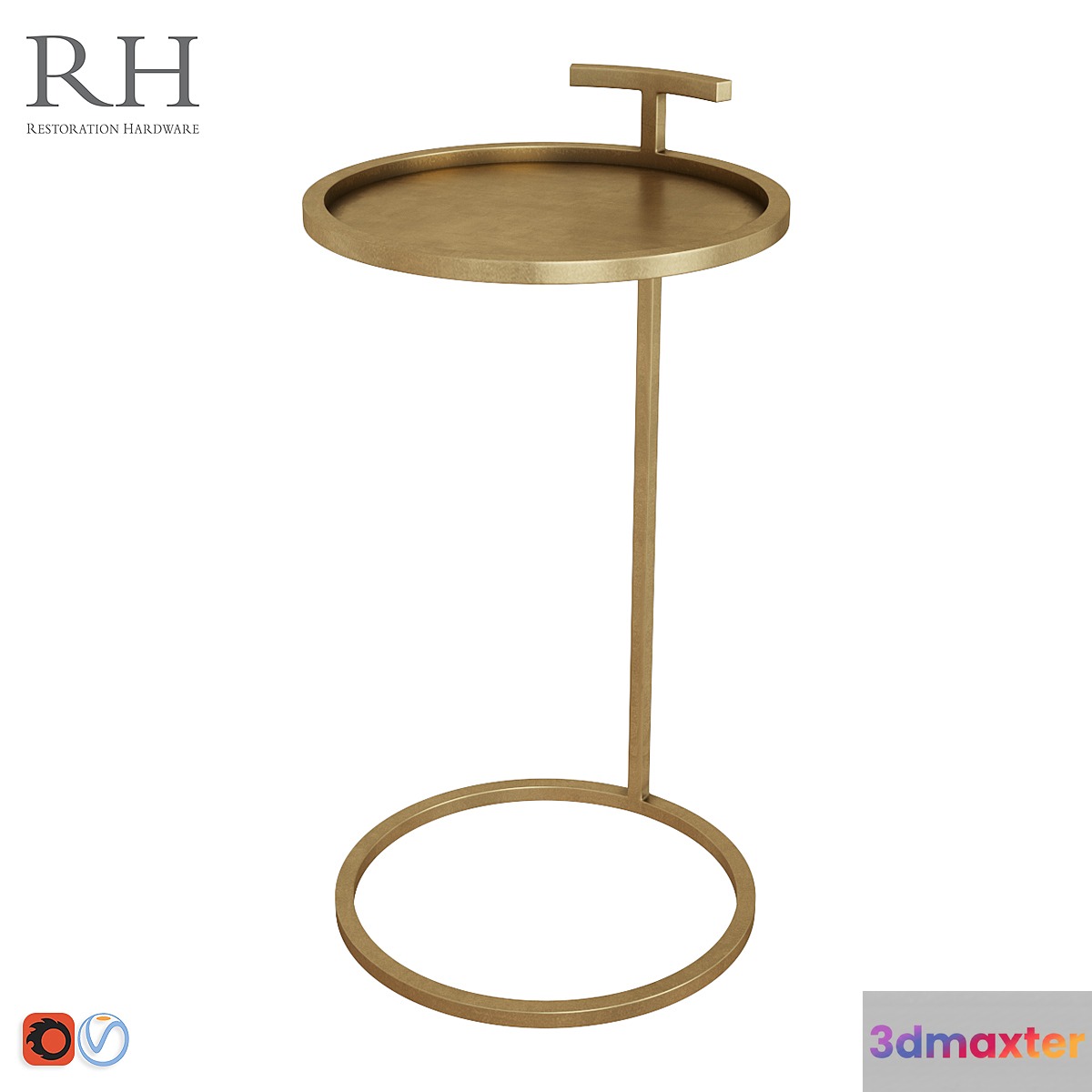 RH 1930S MARTINI SIDE TABLE 3D Max