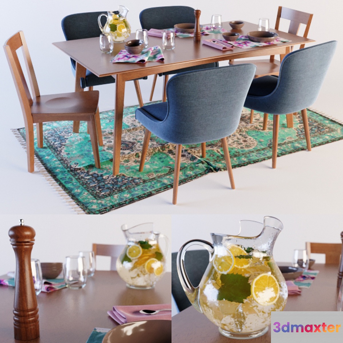 Organic Contemporary set 3D Max