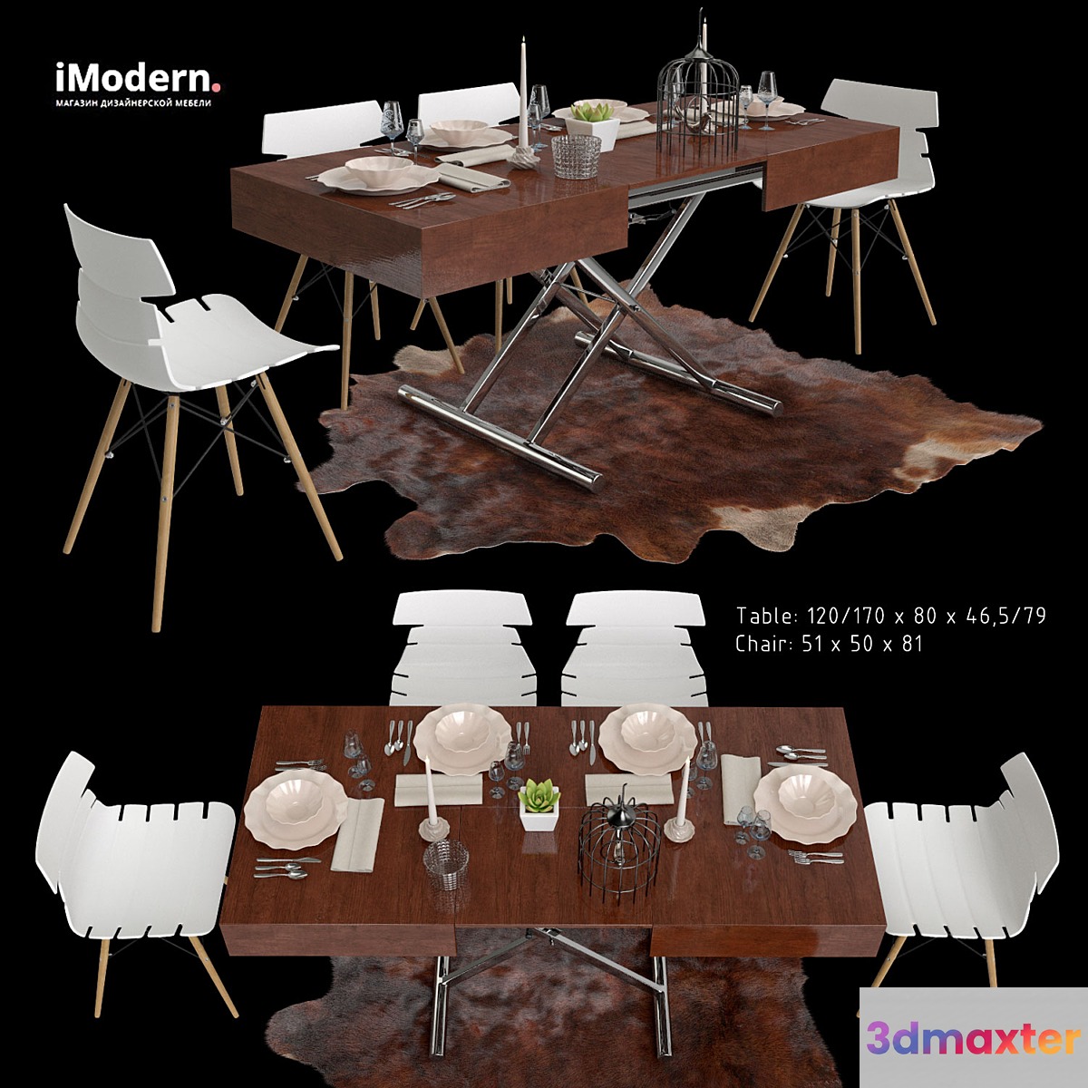 KIMBERLY & DAKOTA Dining Group 3D Max
