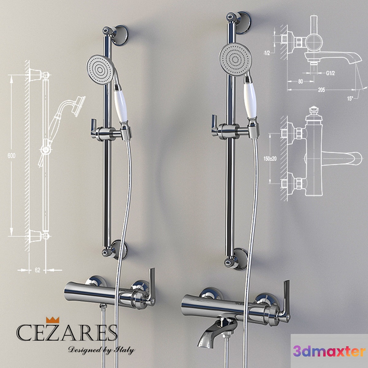 Bath and shower faucet Cezares Liberty F-VD-01