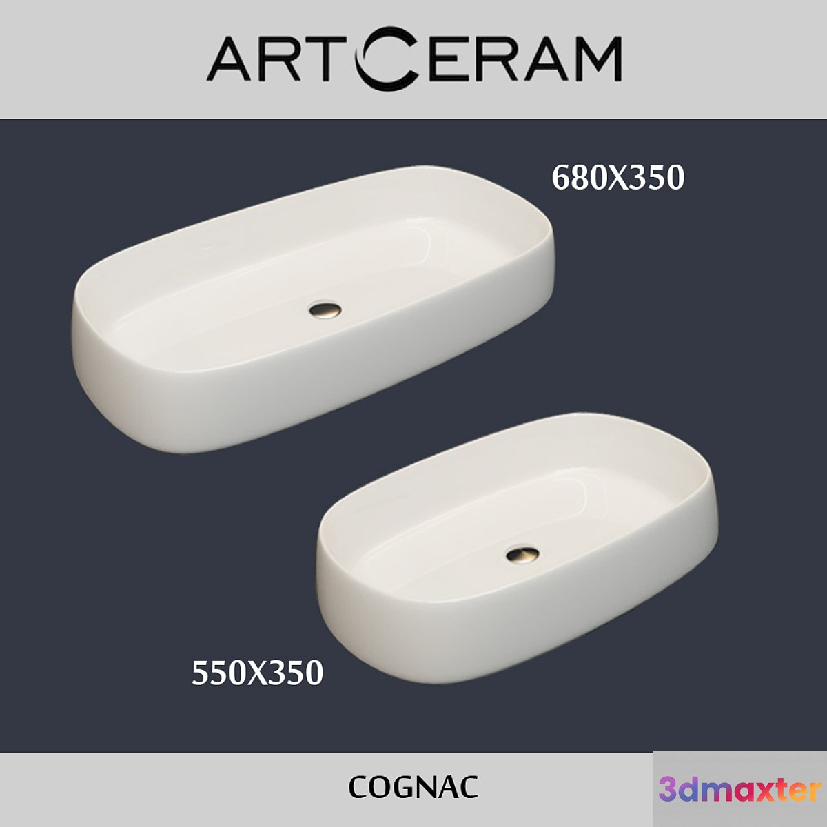 Cognac Artceram washbasin 3D Max