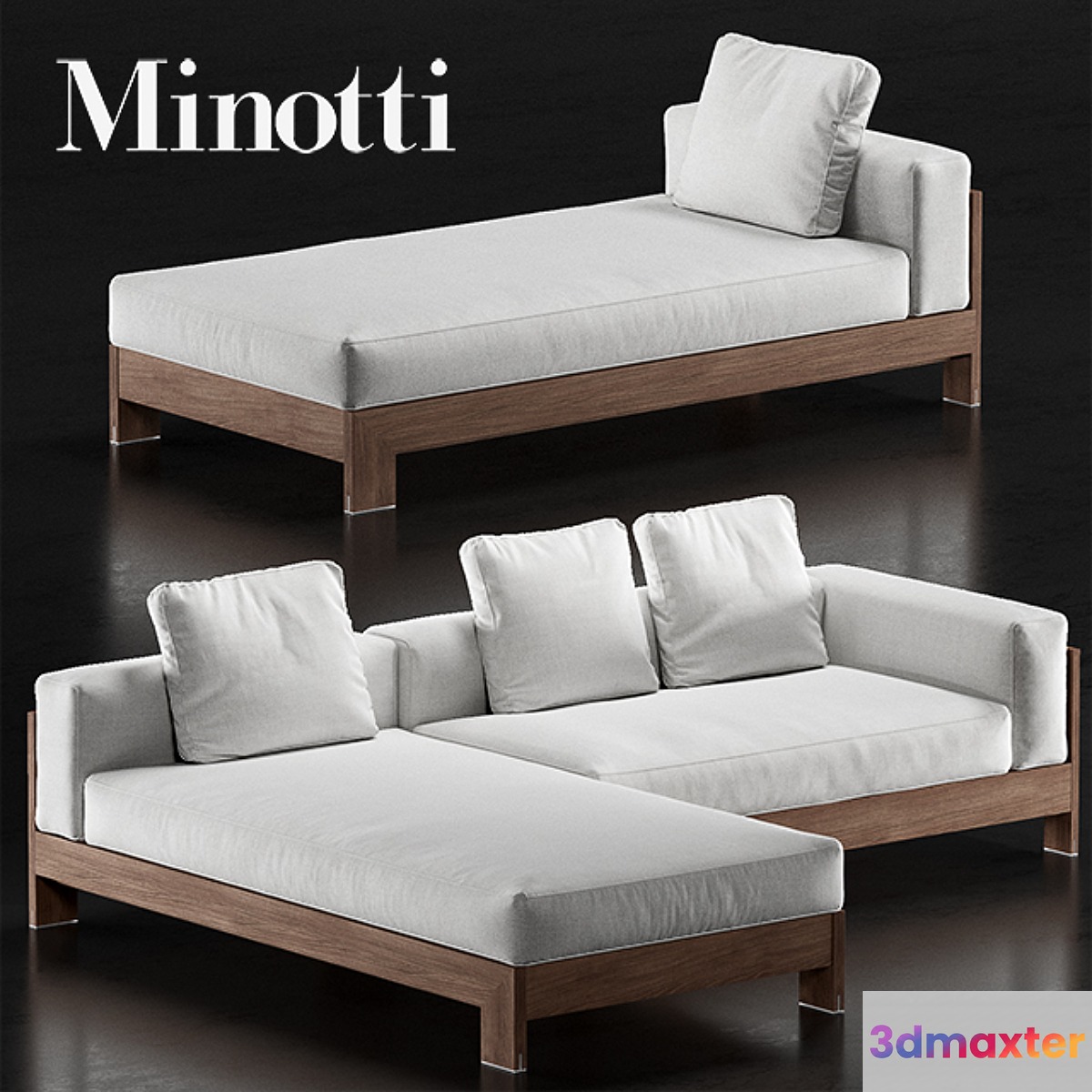 Minotti alison iroko outdoor 3D Max