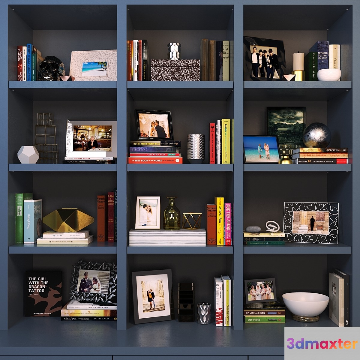 Bookcase with books and decor - No.2