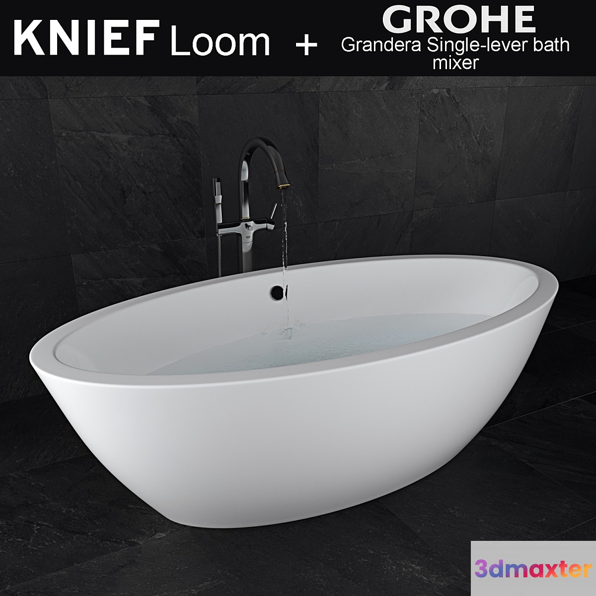 Bath Knief Loom + Grohe Grandera Single-lever bath mixer 3D Max
