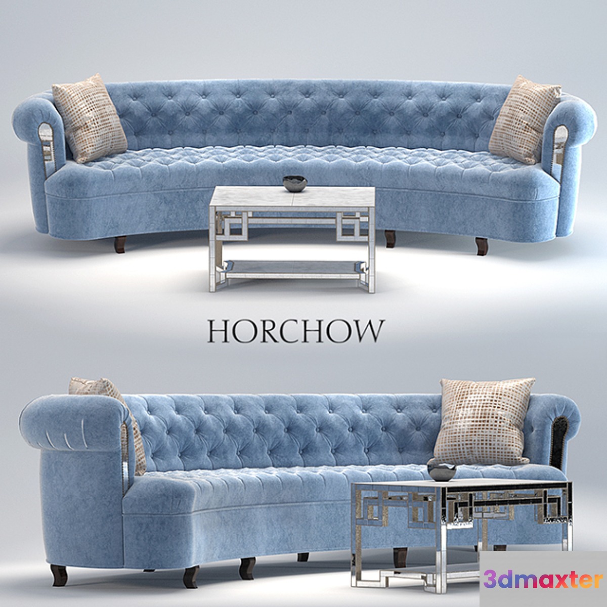 Rebecca Mirrored Sofa 3D Max