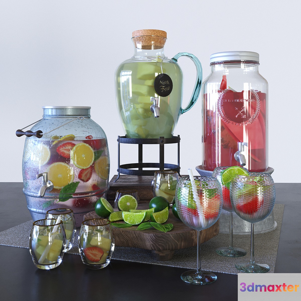 Drinks station 3D Max