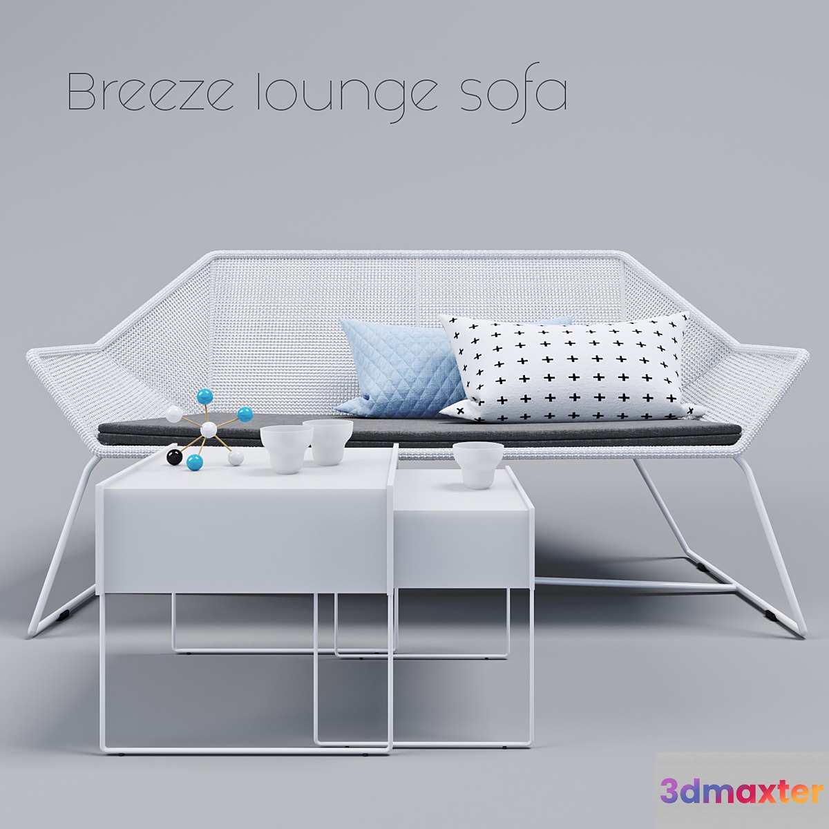 Breeze 2 seater lounge sofa 3D Max