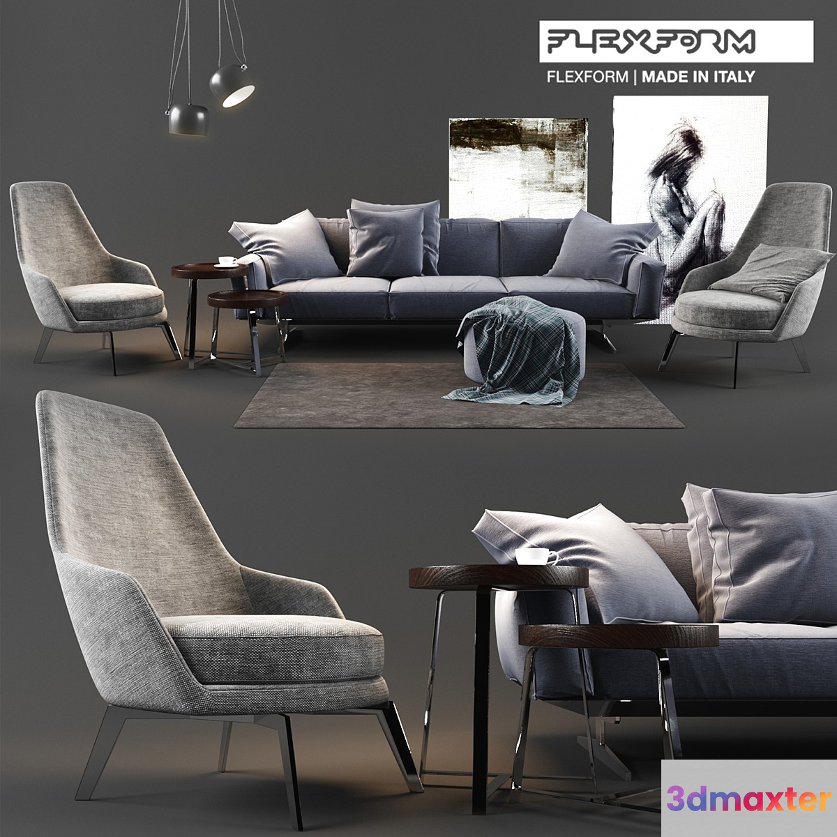 Flexform Set 02 3D Max