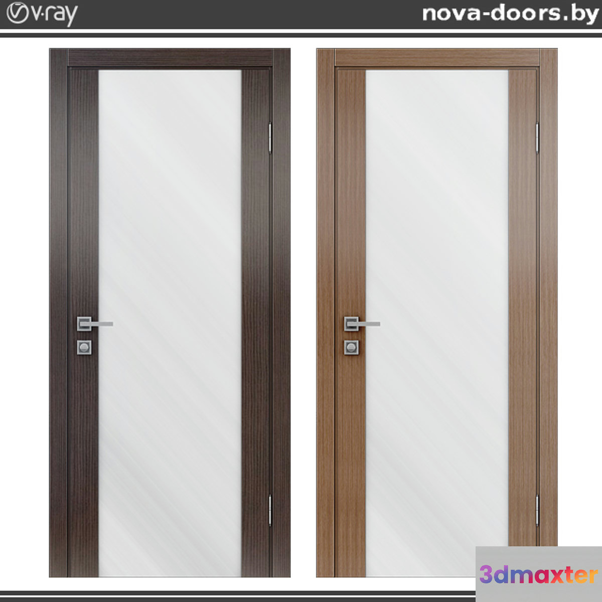 Doors of Dominica (eco-blanket) 200 oak gray  200 walnut led. 3D Max
