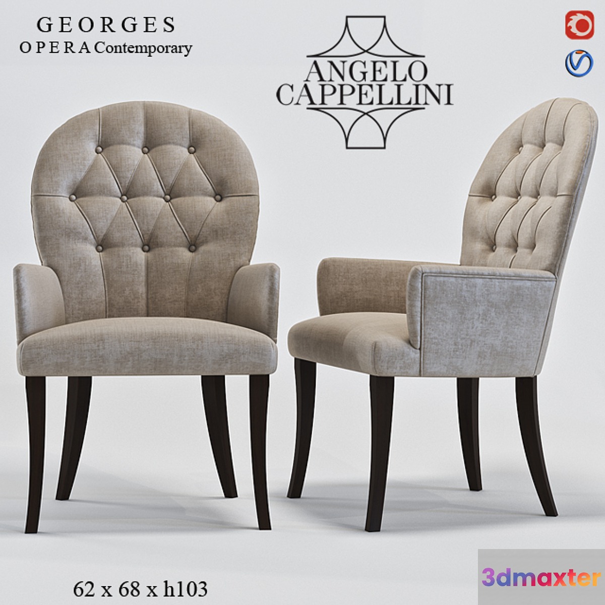 Angelo Cappellini GEORGES Contemporary 3D Max
