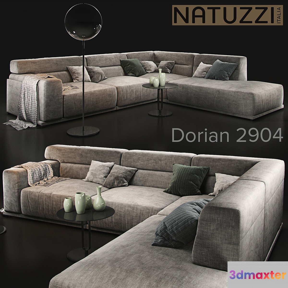 Sofa natuzzi Dorian 2904 - No.2
