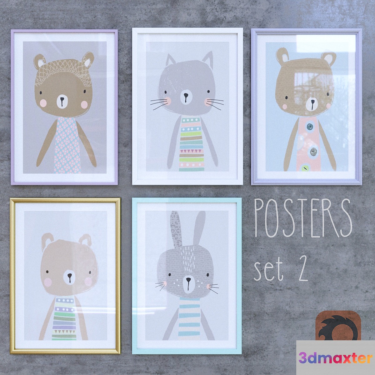 Posters set 2 3D Max