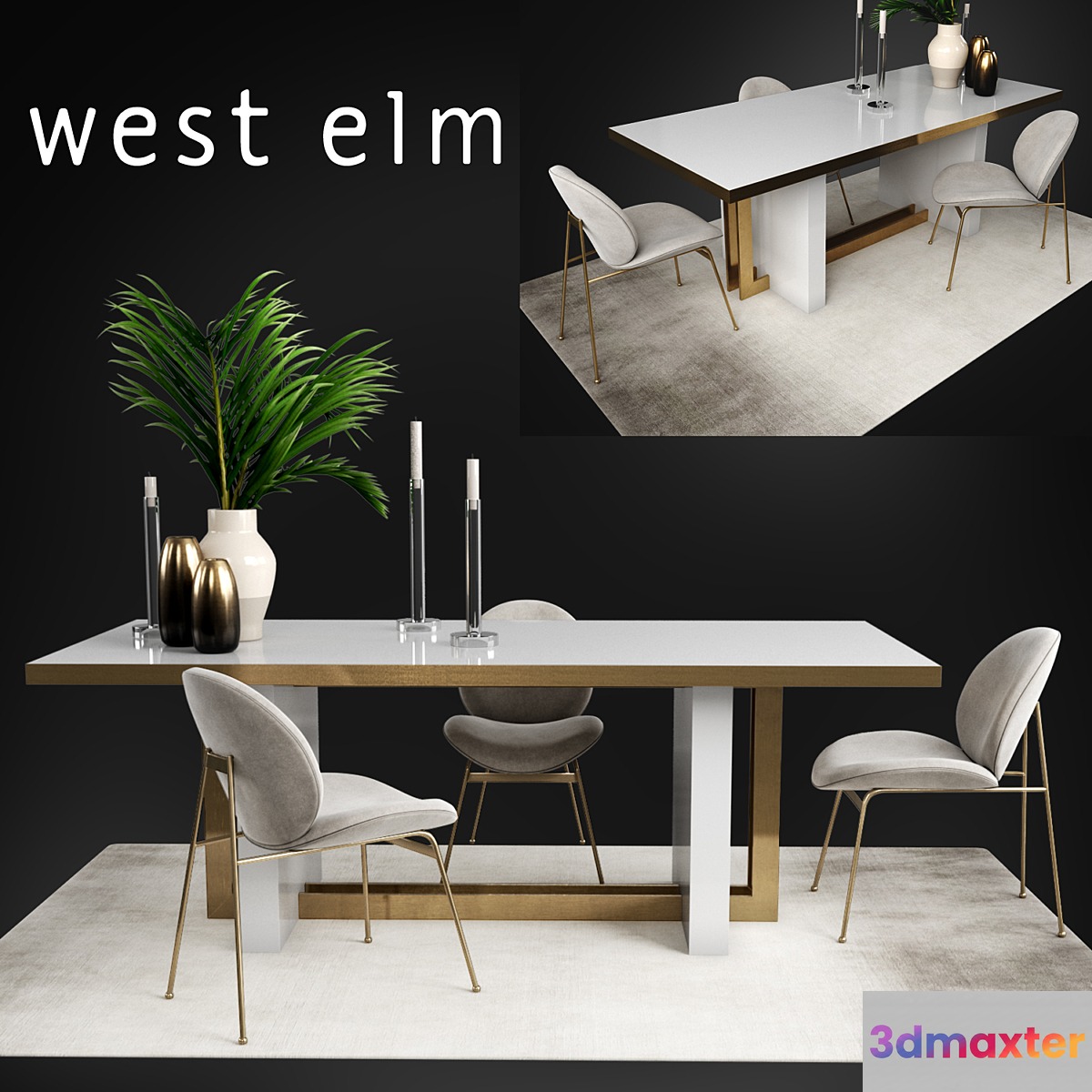 Table and chair West Elm Collections
