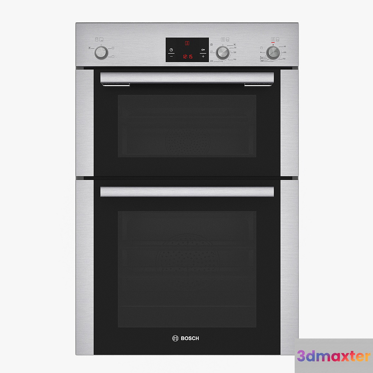 Bosch built-in double hot air oven HBM13B251B brushed steel HBM13B251B Serie 6 3D Max