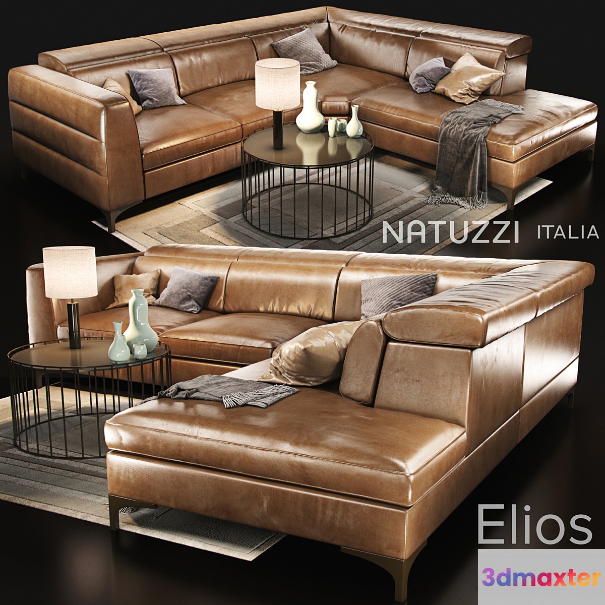 Sofa natuzzi Elios 2979 main 3D Max