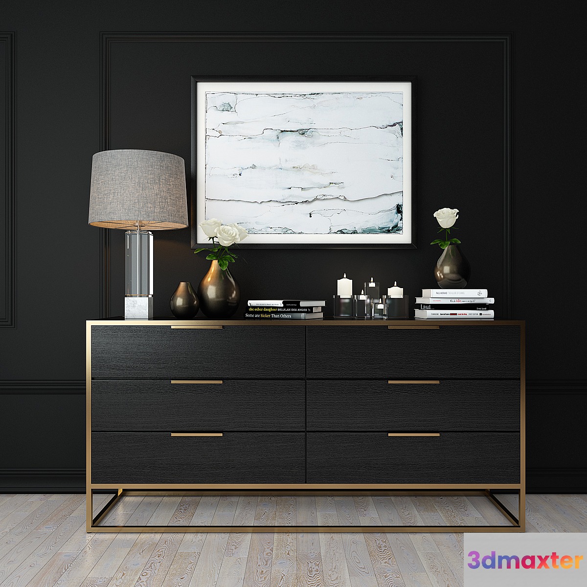 Decorative set Crate & Barrel 3D Max