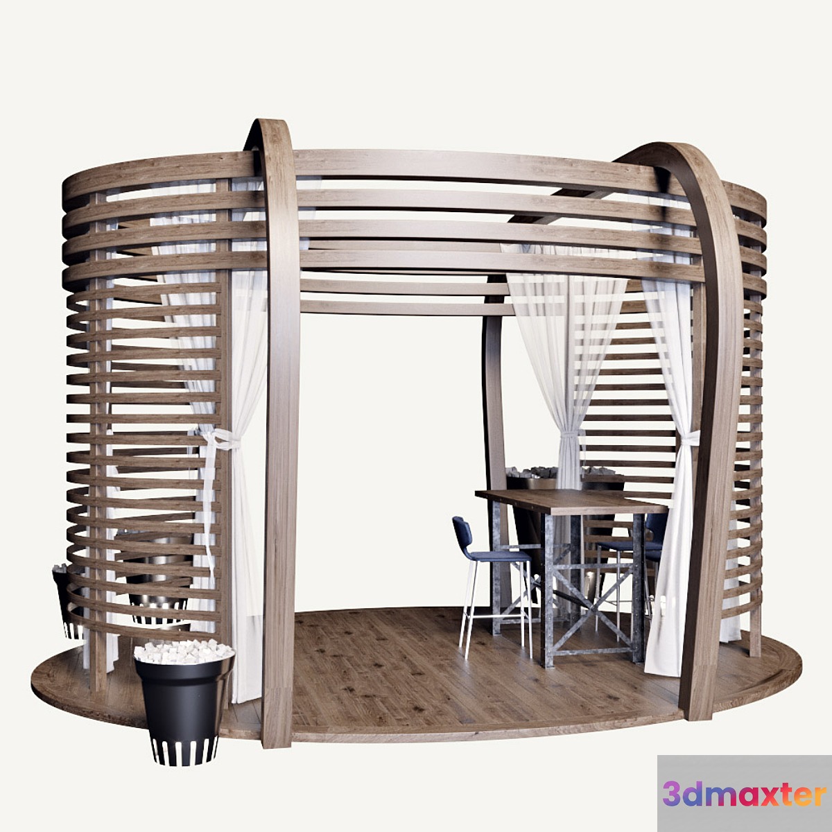 DDF OVIS Wooden gazebo 3D Max