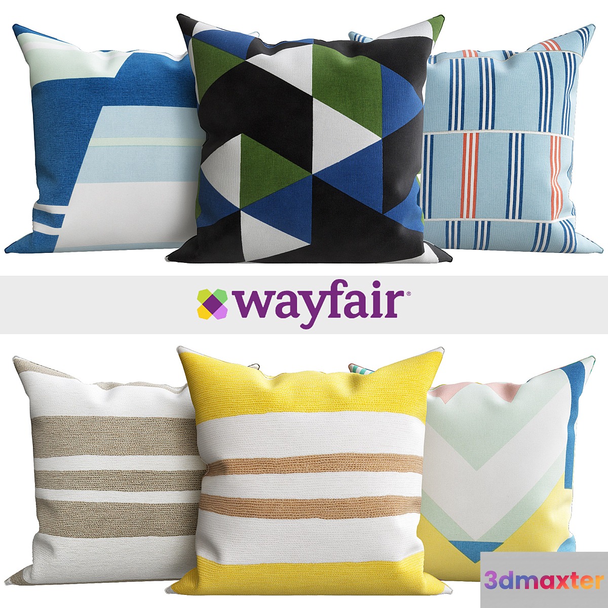 Decorative pillows from Wayfair shop - No.3 3D Max