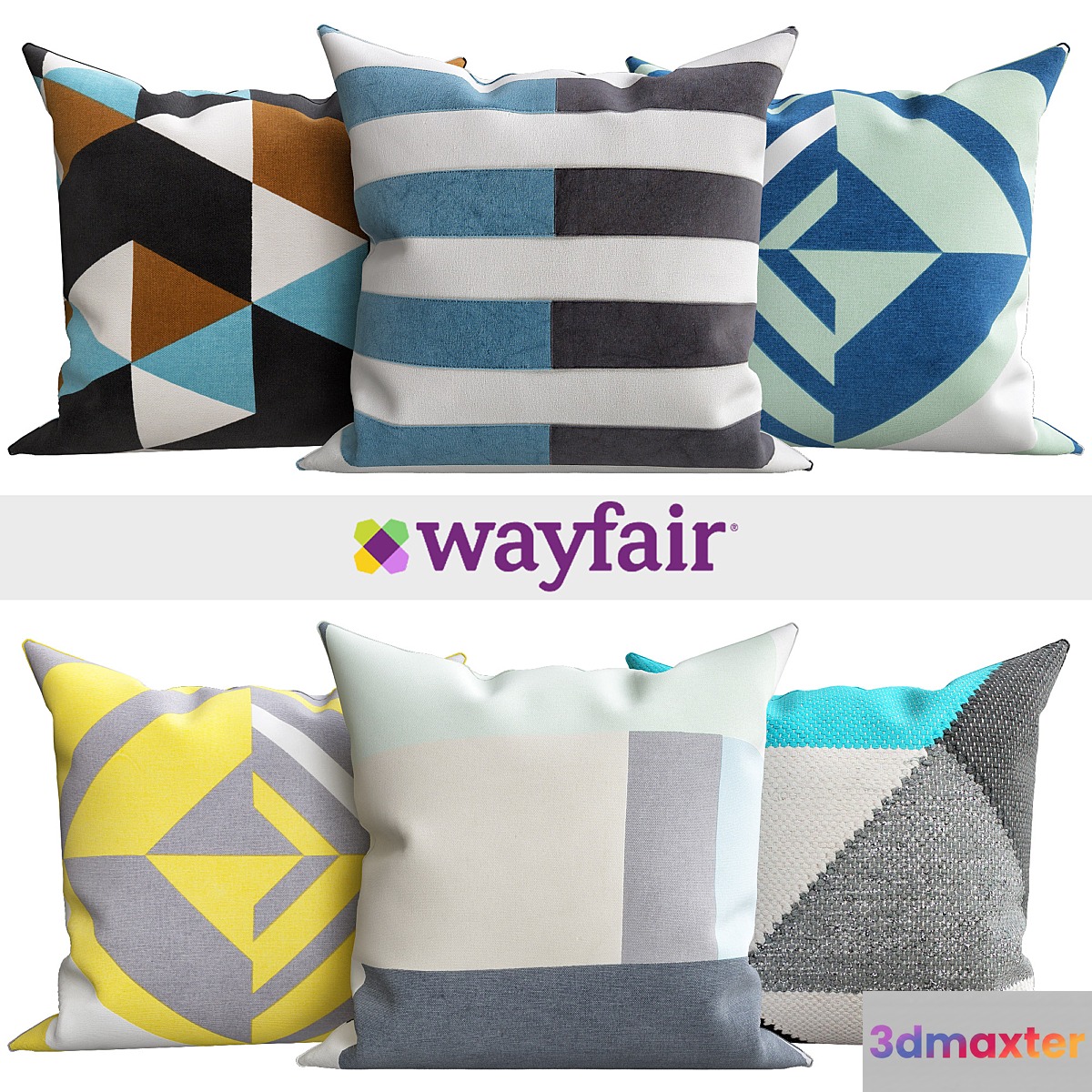 Decorative pillows from Wayfair shop 3D Max