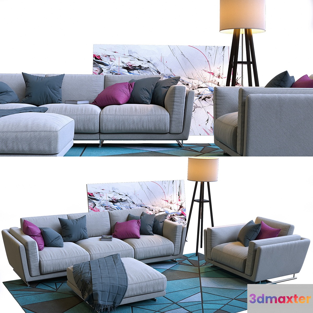 Nicoline Cooper sofa with armchair 3D Max
