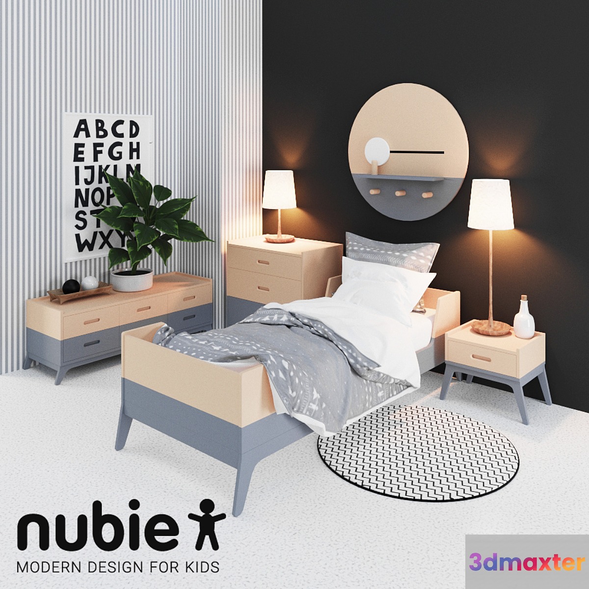 Children's bedroom by Nobodinoz 3D Max