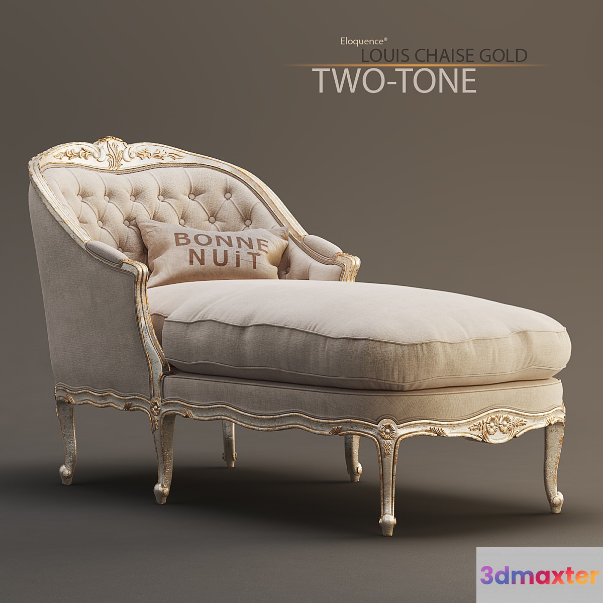Eloquence® Louis Chaise in Gold _ Taupe Two-Tone - No.2