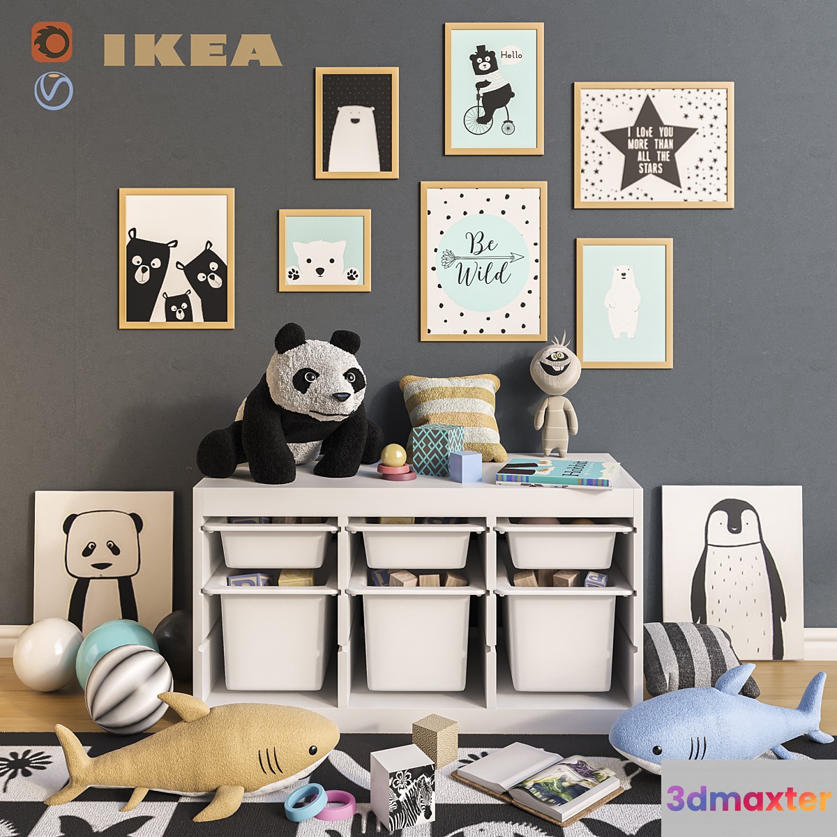 Furniture and toys IKEA decor for a children's room set 2