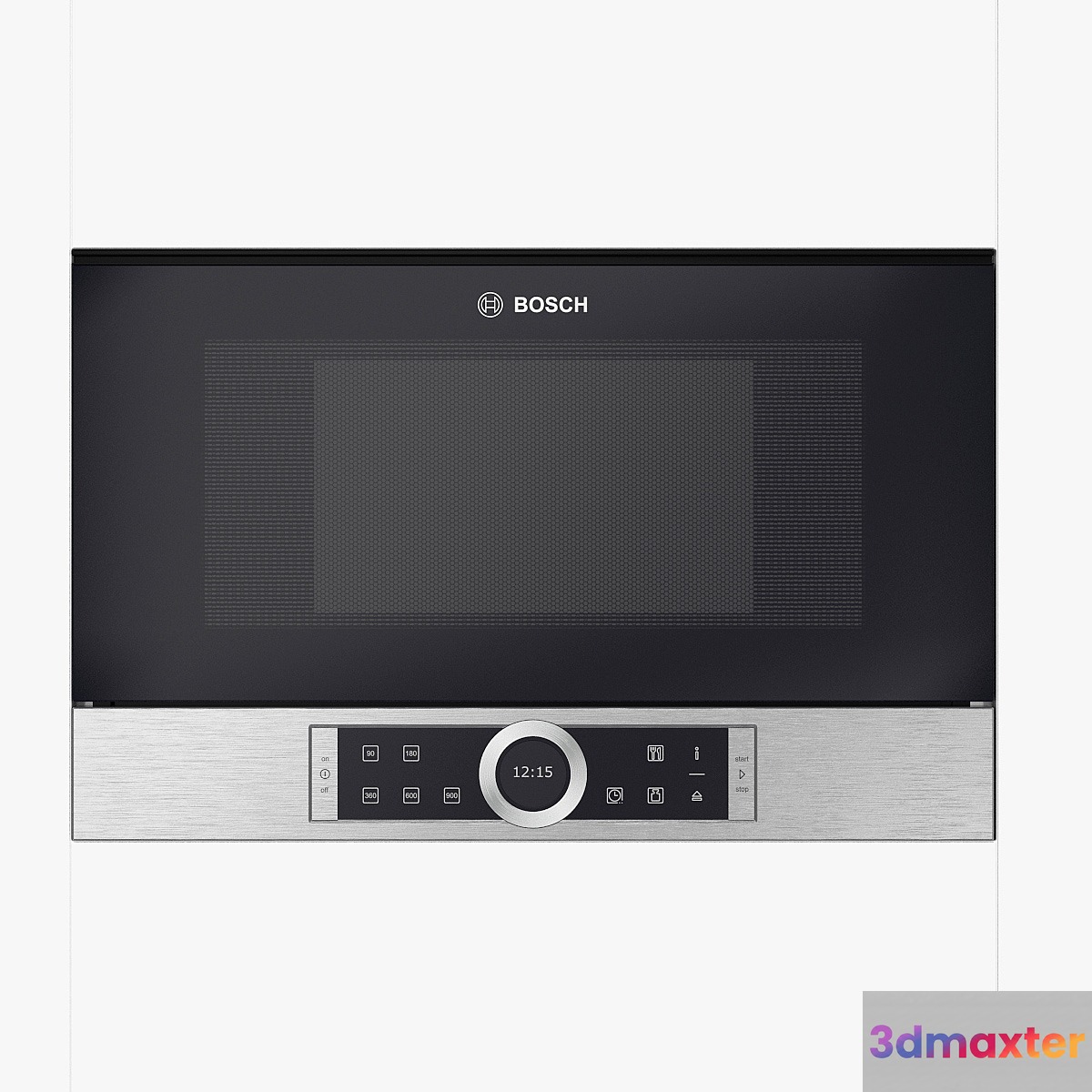 Built-in microwave BFL634GS1B brushed steel Serie 8 3D Max