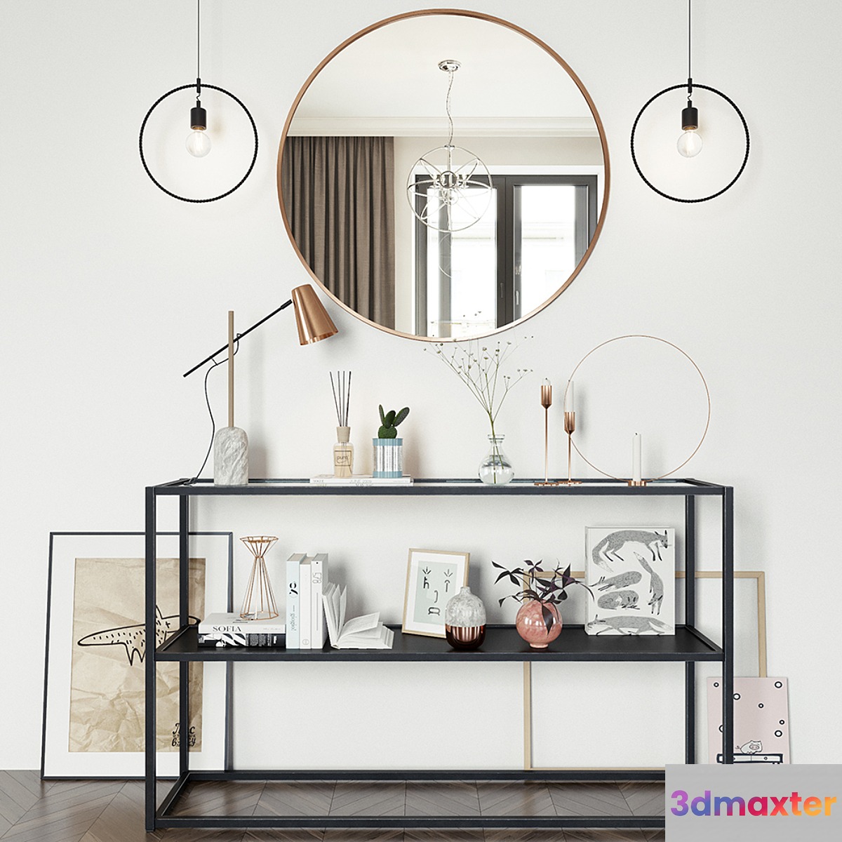 Decoration set fox 3D Max