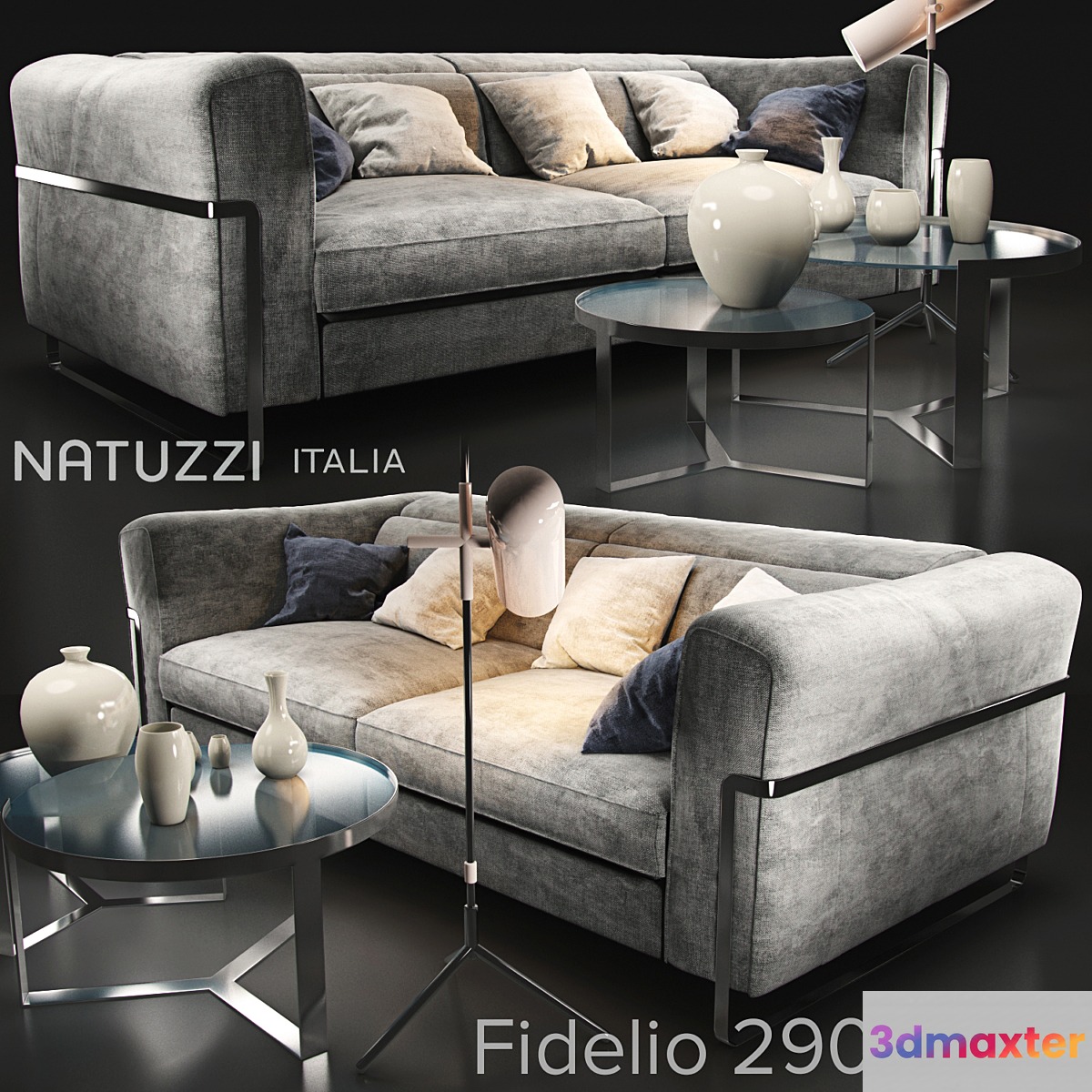 Sofa_natuzzi_fidelio 2907 3D Max