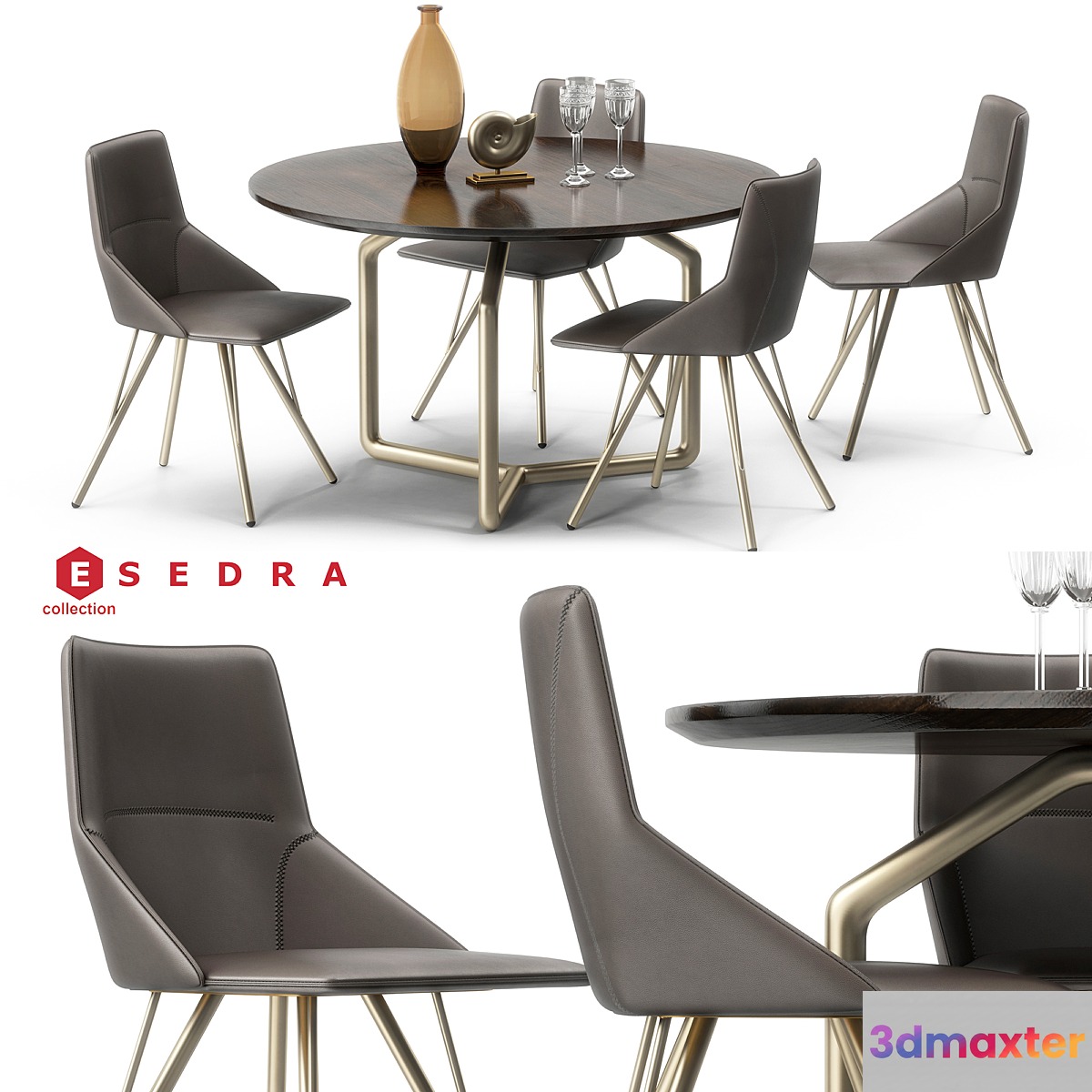 Esedra sax set 3D Max