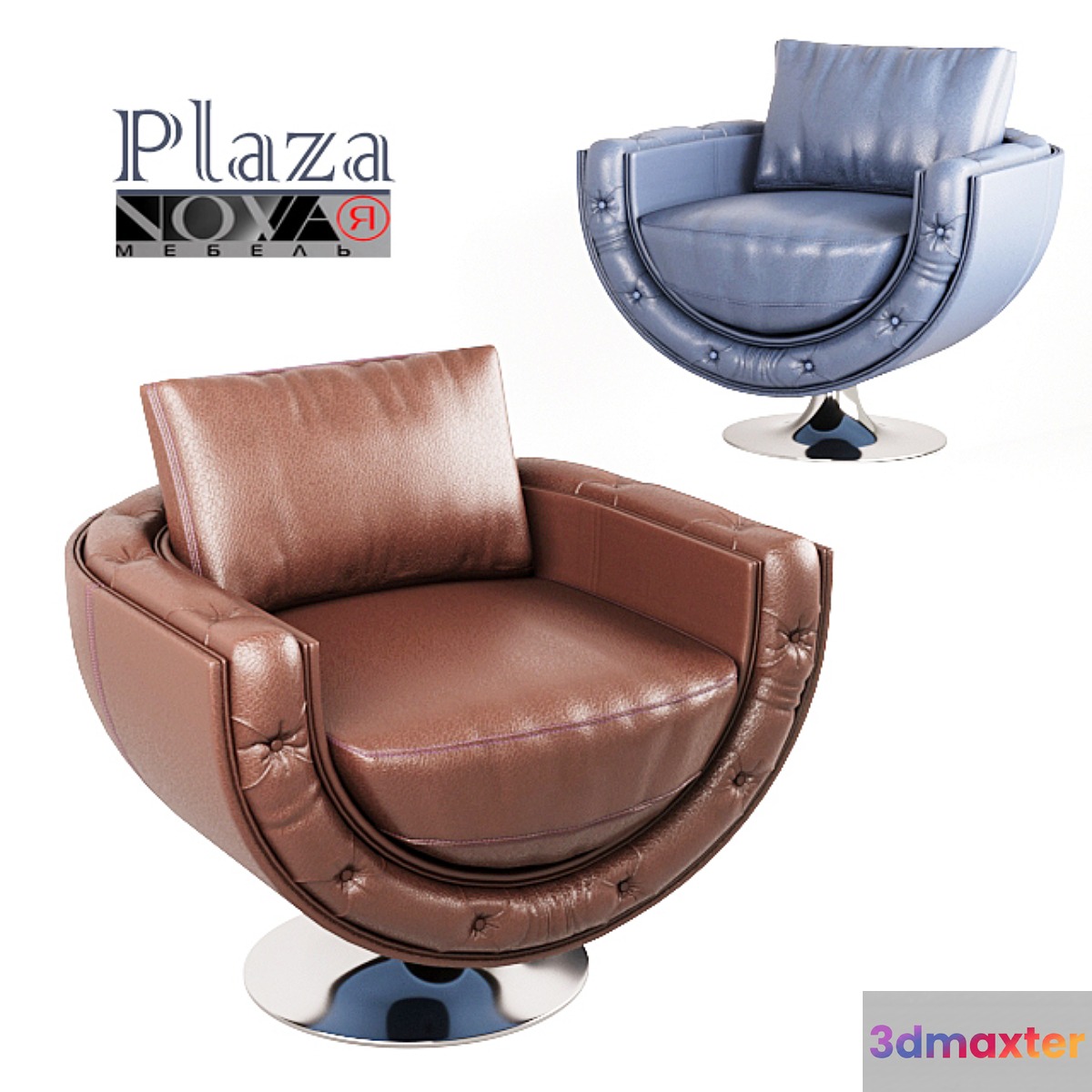 Armchair Plaza-4 factory NOVAYA furniture 3D Max