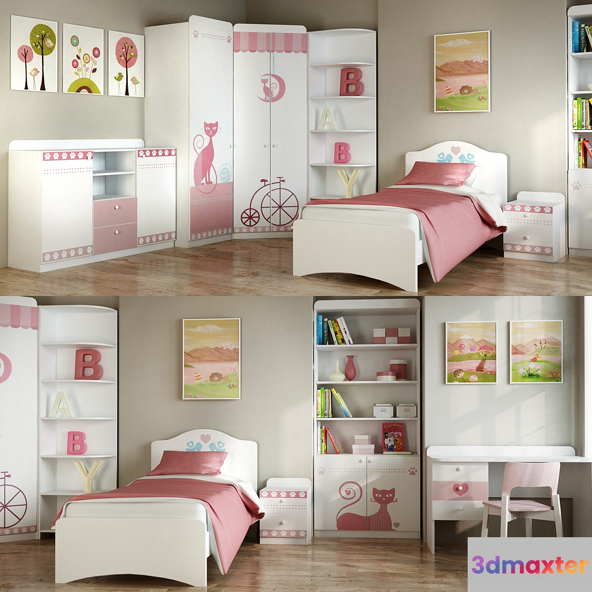 children's furniture Cats from Tesca 3D Max