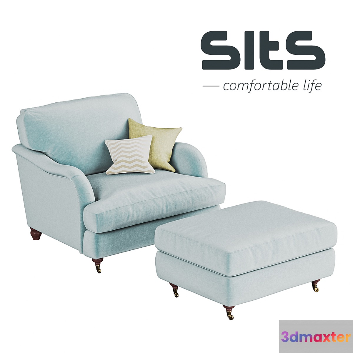 Howard armchair and footstool