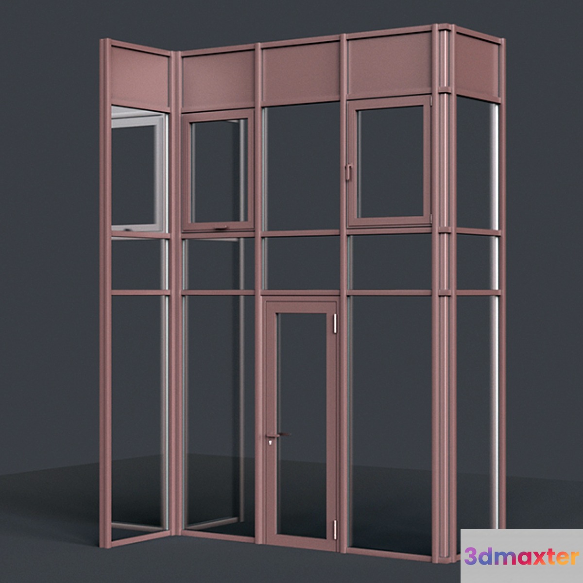 Facade system _ Curtain Wall 3D Max