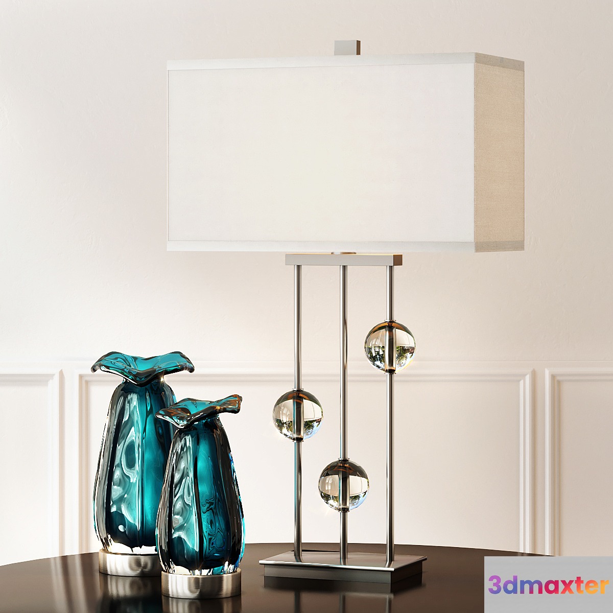 Uttermost _ Rodeshia Table Lamp and Gabriela Vases 3D Max