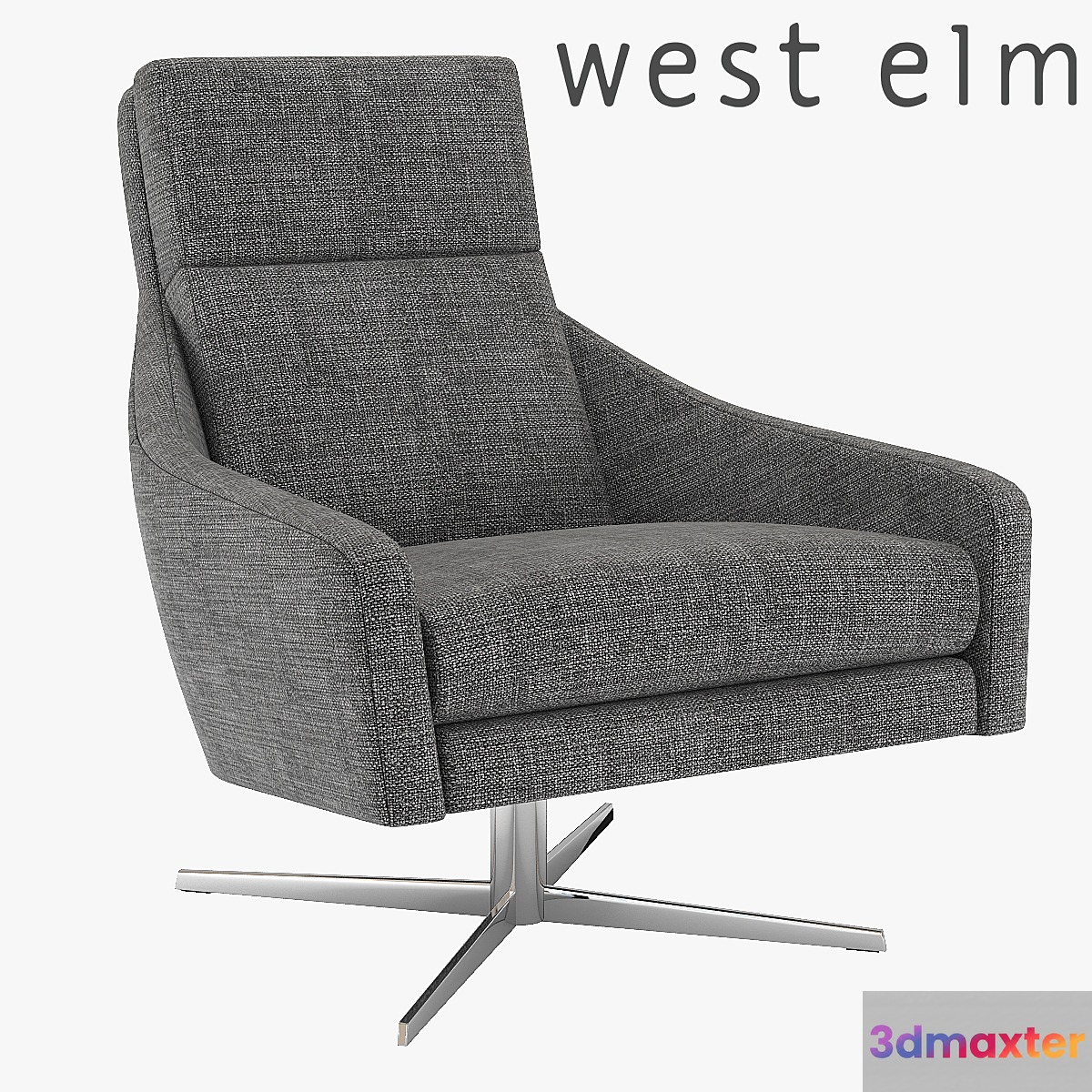 West Elm Austin Swivel Armchair 3D Max